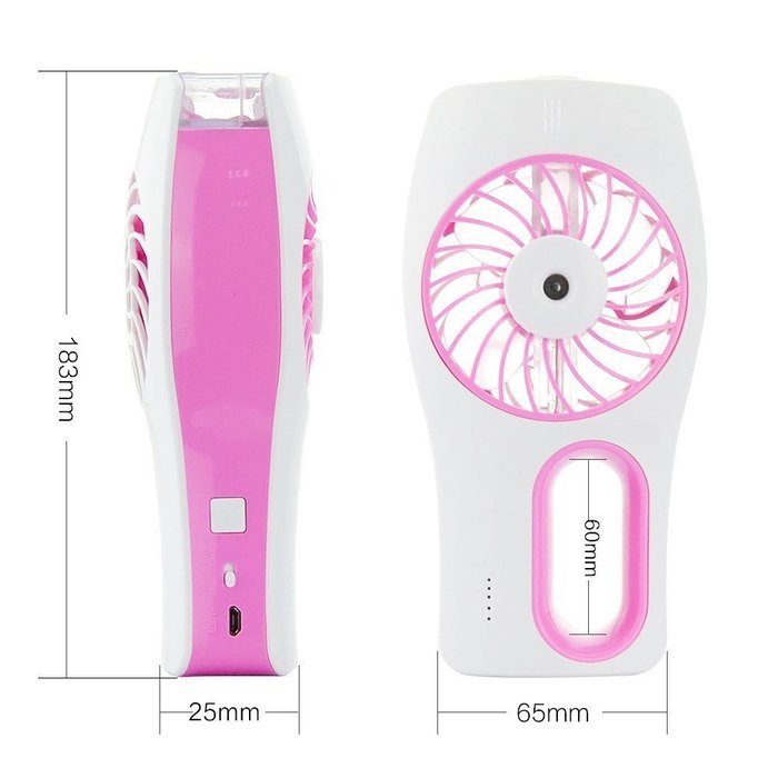 Minhe Handheld USB Misting Fan Humidifier,USB Rechargeable Portable Fan ,Summer Spray Fan for Face Water Supply... N12