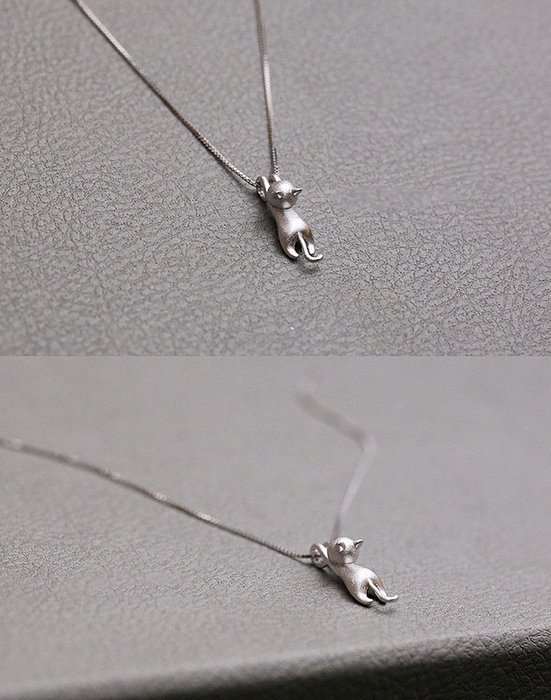 Actopus Cute Cat s925 Silver Necklaces & Pendants N2