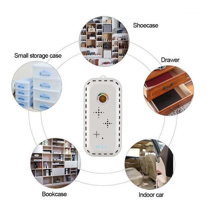 Dehumidifier,MSJ Rechargeable Cordless Mini Dehumidifier for Absorbing Moisture in Small Spaces,Max 300 cubic... N10