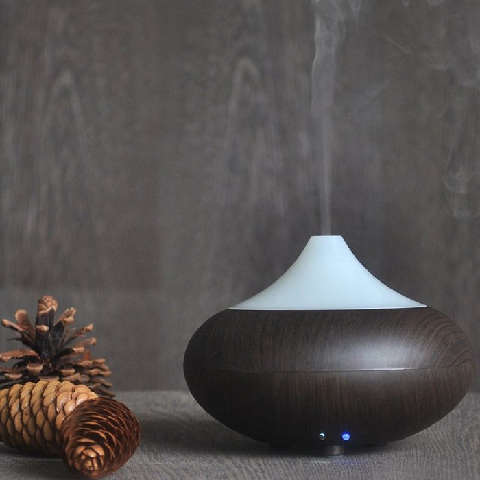 Mini Ultrasonic Humidifiers Aromatherapy Essential Oil Diffuser (100ml, light wood grain) N10