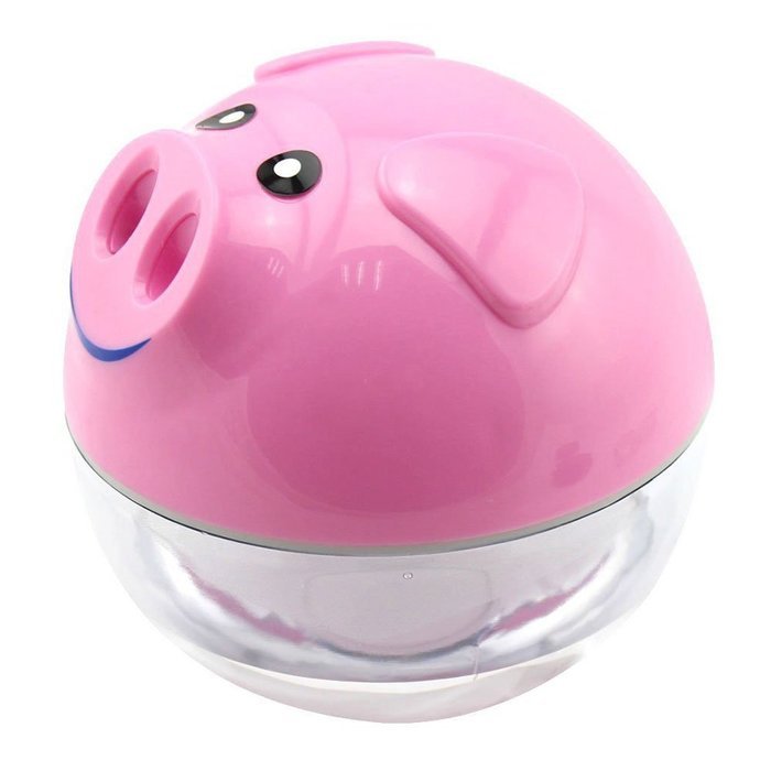gloednApple 200ML Mini Want Pig Ultrasonic Humidifier USB Air Purifier with Nigh Light (Pink) N3