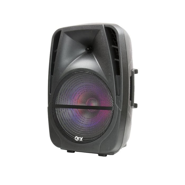 QFX PBX-BF15 15" Rechargeable PA Speaker w/Bluetooth/FM/USB/TF/AUX/Remote