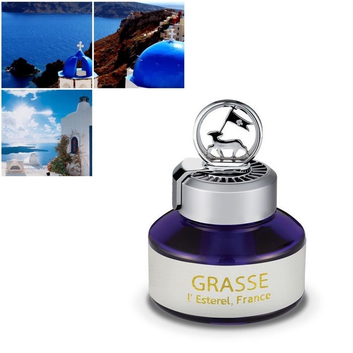Premium Air Freshener, [Aqua Wave] Bullsone Grasse L'esterel - Natural Essential French Oil aromatherapy air freshener N13