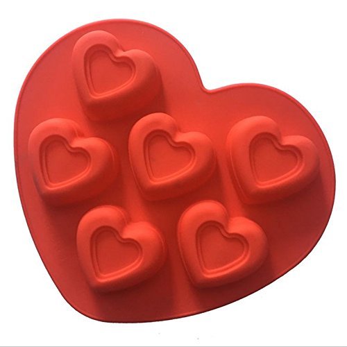 GUO -Love Silica gel cake Mold Chocolate molds 5 pieces