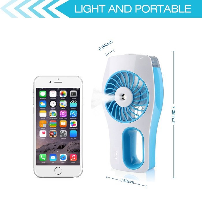 Accmor Handheld Water Mist Fan, Mini Outdoor Misting Fan with Cool Humidifier, Humidifier with 2000mAh Rechargeable... N2