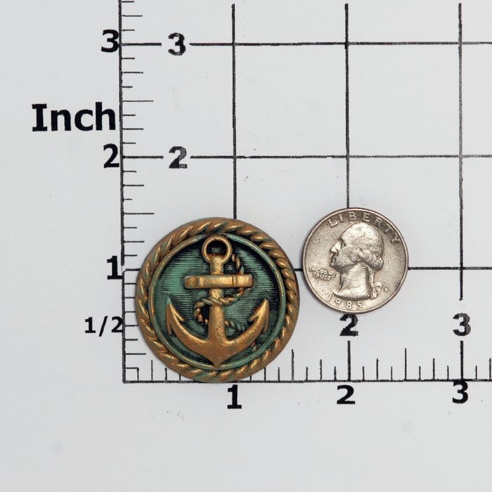 Nautical Anchor Button Silicone Mold Food Safe Fondant, Chocolate, Candy, Mint, Resin, Polymer Clay, Jewelry,... N2