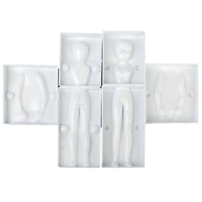 6pcs Fondant Cake Mold Sugarcraft Decoration 3D Woman Body Figure Parts