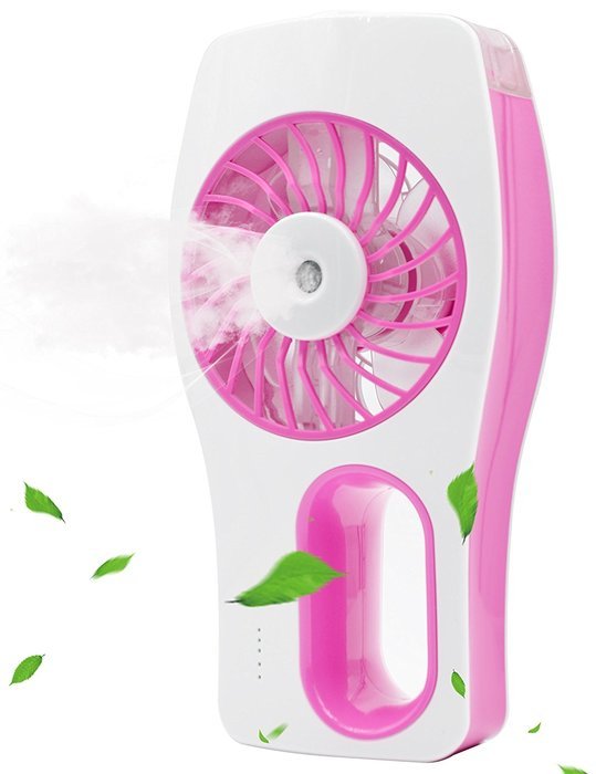 Minhe Handheld USB Misting Fan Humidifier,USB Rechargeable Portable Fan ,Summer Spray Fan for Face Water Supply... N14
