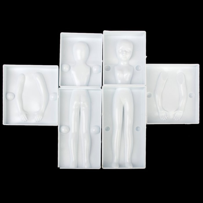 6pcs Fondant Cake Mold Sugarcraft Decoration 3D Woman Body Figure Parts N2