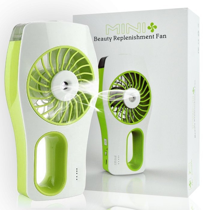 Minhe Handheld USB Misting Fan Humidifier,USB Rechargeable Portable Fan ,Summer Spray Fan for Face Water Supply... N16