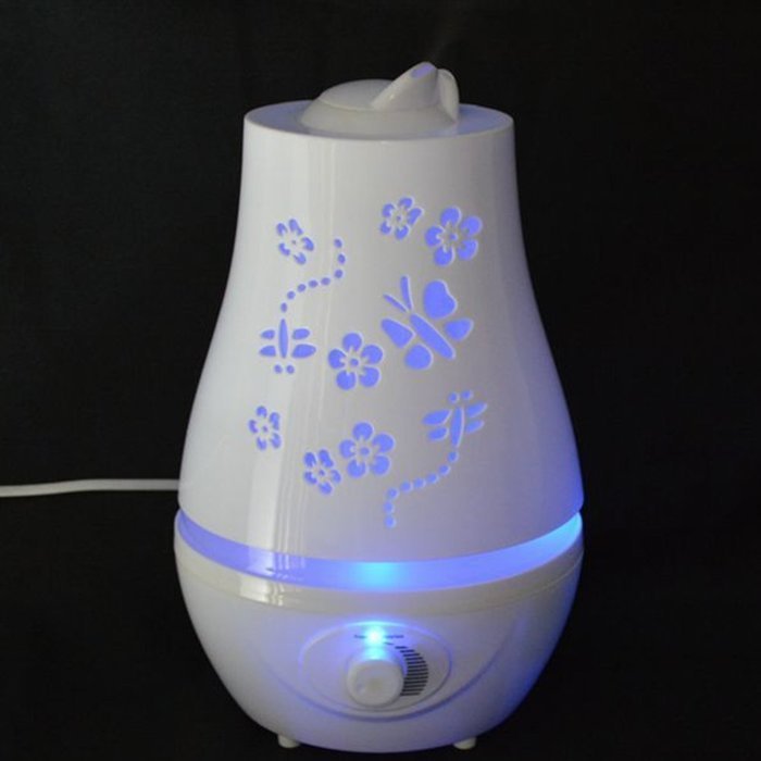 Happy Hours - Ultrasonic Aroma Double Nozzle Humidifier 7 Color LED Lights Changing / Cool Mist Humidifier with... N15