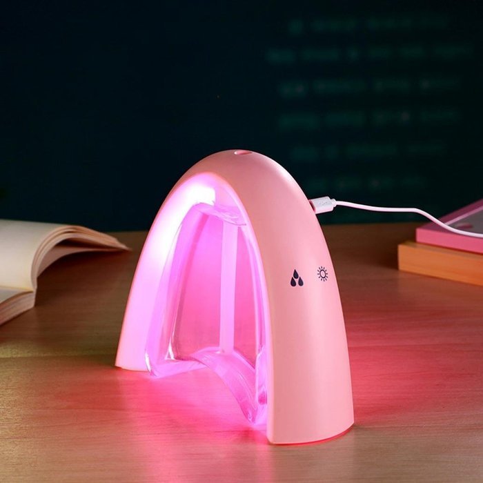 DZT1968 Rainbow Message Board USB Air Humidifier Light Color Night (Black) N15