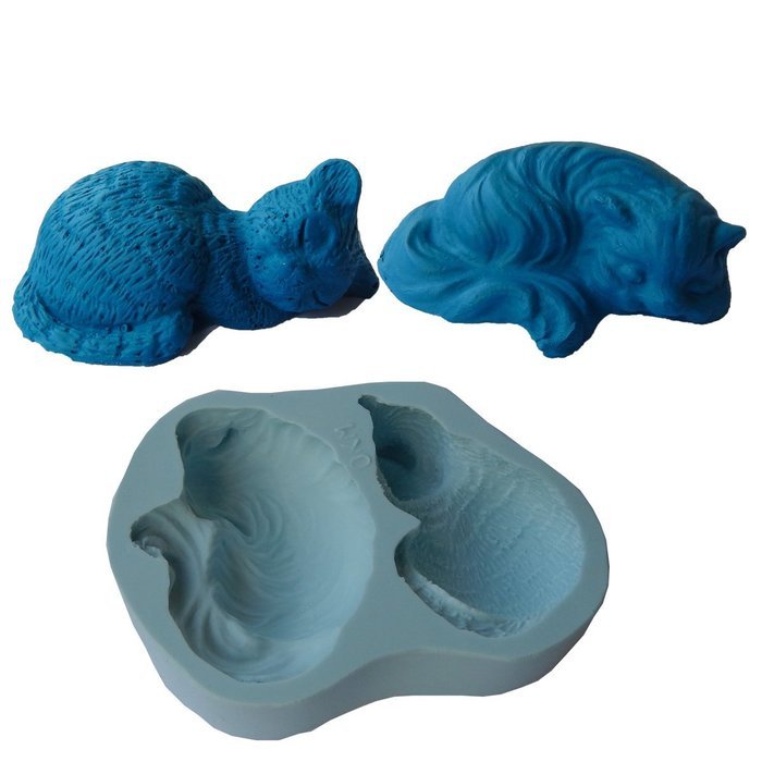 Silicone Molds Cat Decorating Fondant Gompaste Supply M4774 By Ok Molds