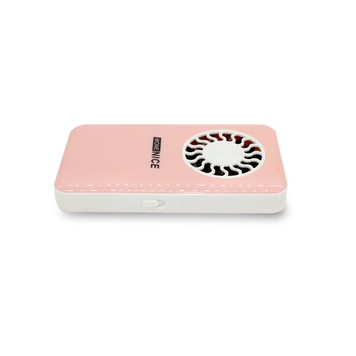 WoneNice Battery Operated Personal Pocket Fan (Rechargeable Lithium Battery) (Black) N18