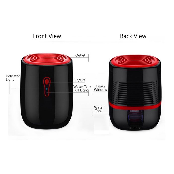LOHOME&reg; Electric Dehumidifier, Portable Mini Dehumidifier 500L Whisper Quiet Air Dryer Desiccant Great for Bath... N10