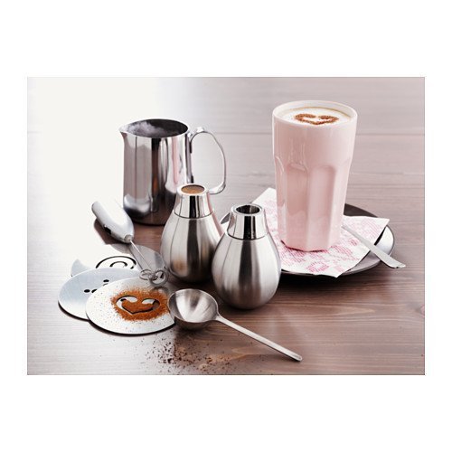 Ikea Milk Frother and 17 Ounce Milk-frothing Jug, Stainless Steel