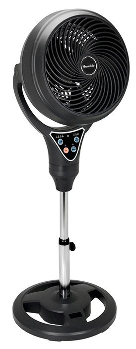 NewAir AF-410BK 12" 2-in-1 Tabletop and Pedestal Vortex Fan N4