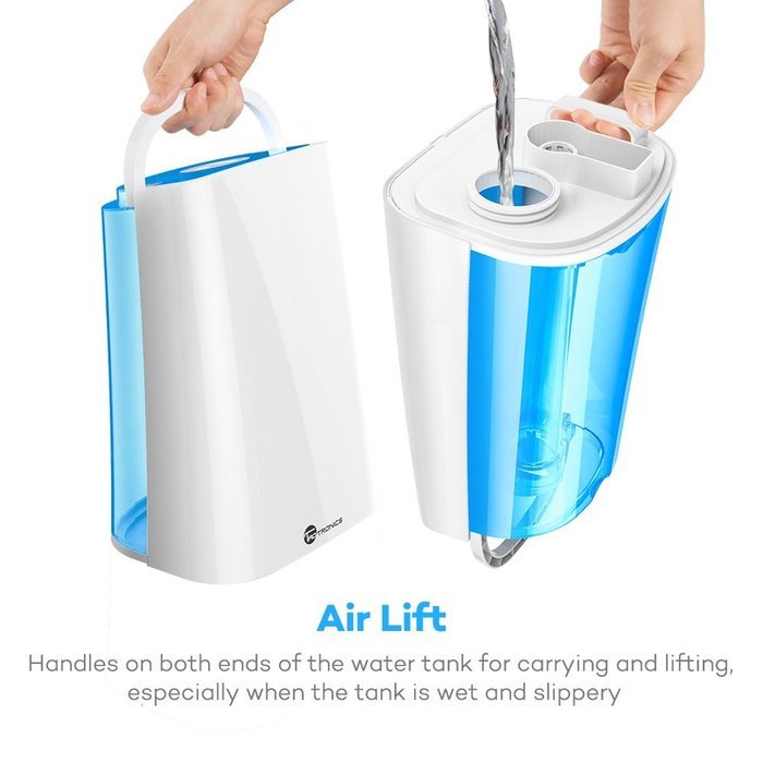 Cool Mist Humidifier with LED Display, TaoTronics Ultrasonic Air ...