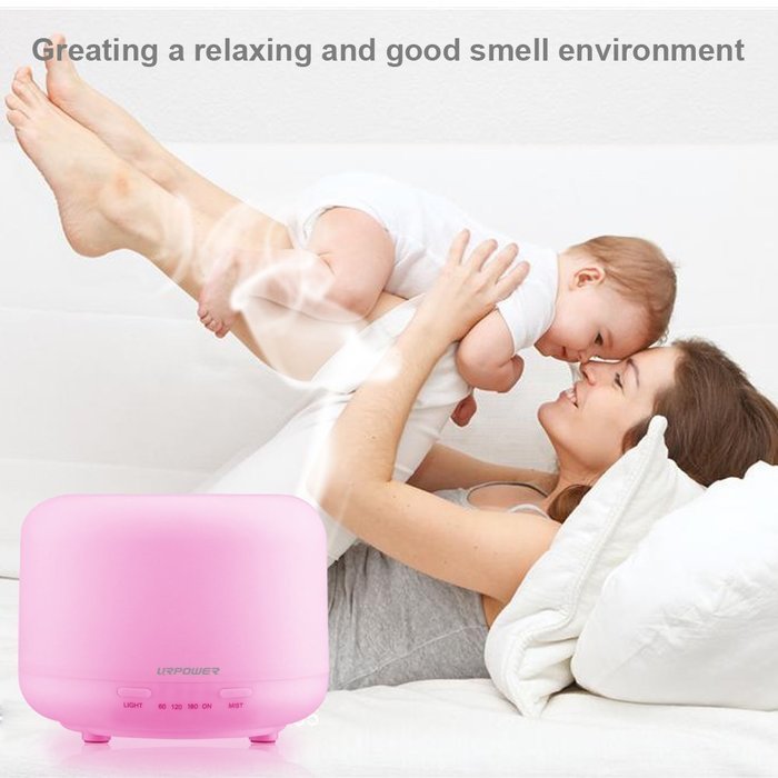 URPOWER Aromatherapy Essential Oil Diffuser Humidifier with 4 Timer Settings Waterless Auto Shut-off and 7 LED... N4