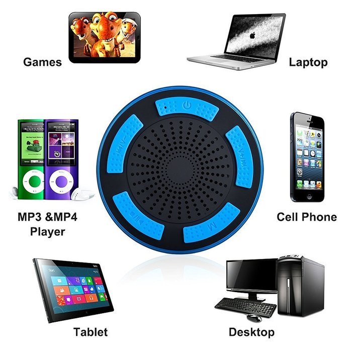 Portable Bluetooth Outdoor Speaker with FM Radio, DLAND Waterproof ( IP67 Grade ) Wireless Bluetooth V4.0 Speaker...