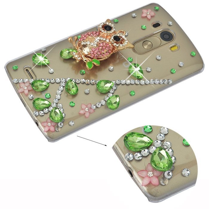 LG G5 Case, LG G5 Bling Case-Spritech(TM) 3D Handmade Colorful Diamond Bling with Butterfly Flower Decoration... N45