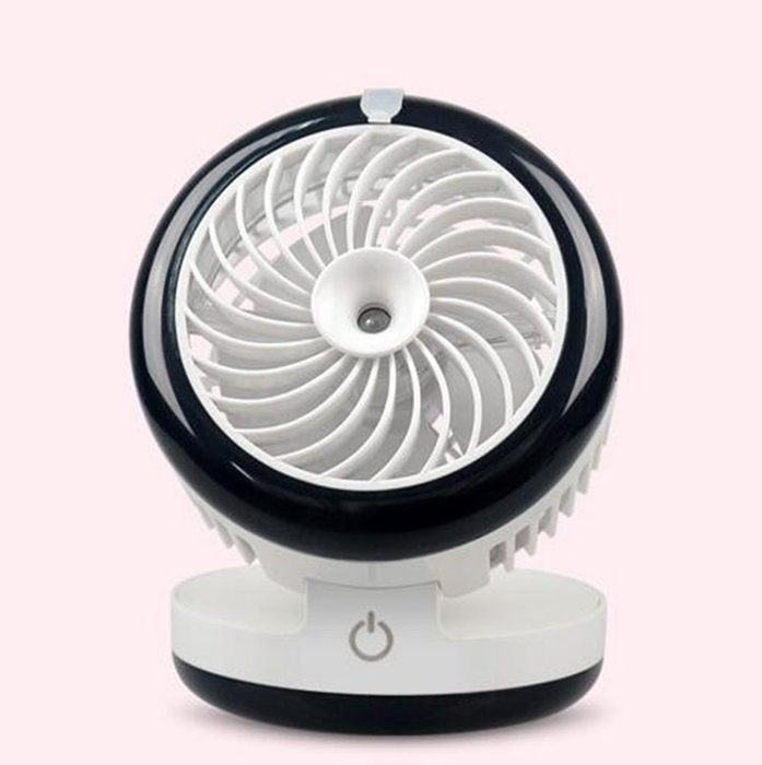 Mini Handheld USB Misting Fan Rechargeable Cooling Fan Humidification Fan Home Black N7