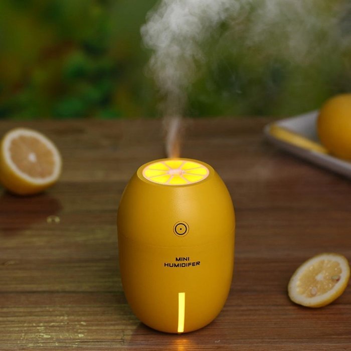 Alonea Portable USB Humidifier Air Purifier Steam Diffuser Mist Office Room (Yellow) N12