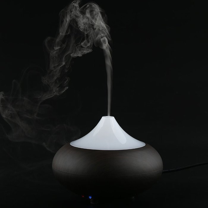 Honeyall ABS and PP plastic 160ml Wooden Air Aromatherapy Diffuser Mist Humidifier with 12W 7 Colors LED Lights... N13