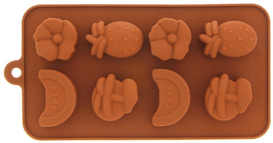 Le Juvo Chocolate Silicone Molds - Happy Faces, Figures, Fuits, Kids Toys, 4 Piece N2