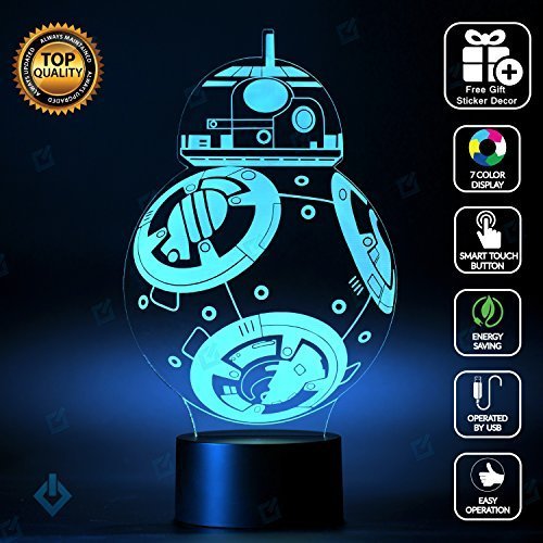 Star Wars Rebel Alliance Lighting Decor Gadget Lamp + Sticker Decor for Perfect Set, Awesome Gift (MT027) N6