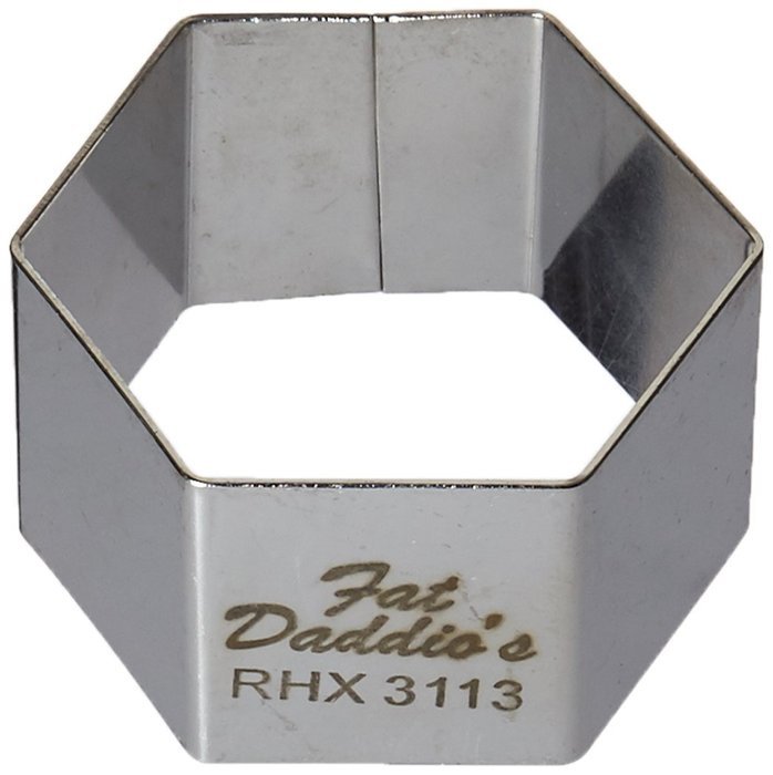 Fat Daddio's Stainless Steel Hexagon Cake and Pastry Ring, 6 Inch by 2 Inch