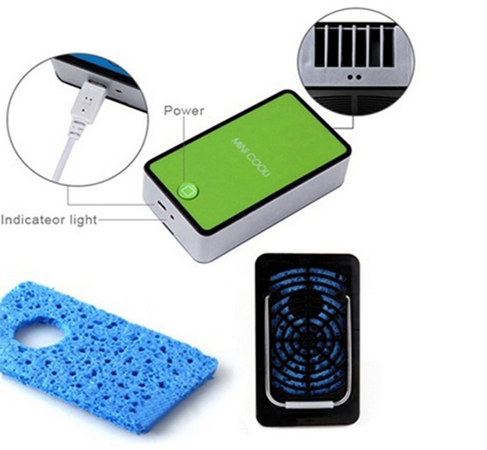 Portable Rechargeable Mini Air Conditioning Fan (Blue) N5