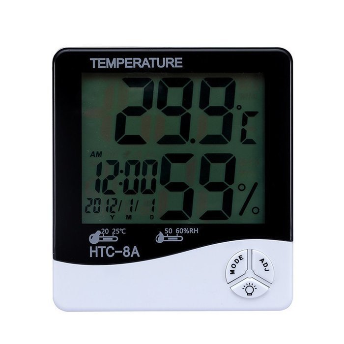 Ticent Digital Indoor Thermometer Hygrometer Humidity Monitor with Alarm Clock and Date