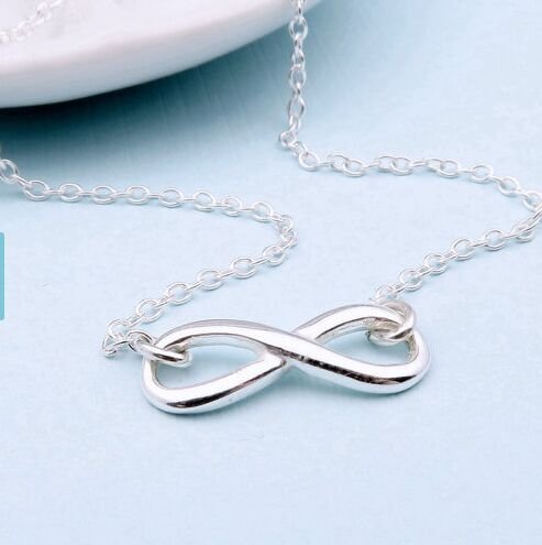 Sterling Silver Infinity Necklace, Silver Infinity Jewelry, Friendship Necklace, Dainty Infinity Necklace, Eternity...