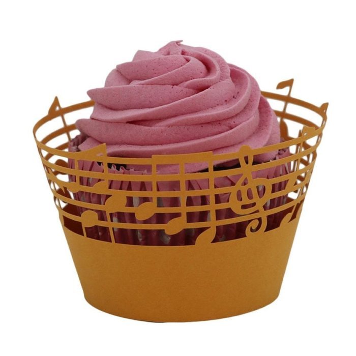 Oksale 25Pcs Christmas Lace Laser Cut Hollow Baking Cup Muffin Holder Cake Paper Case Wraps Cupcake Wrapper for... N3