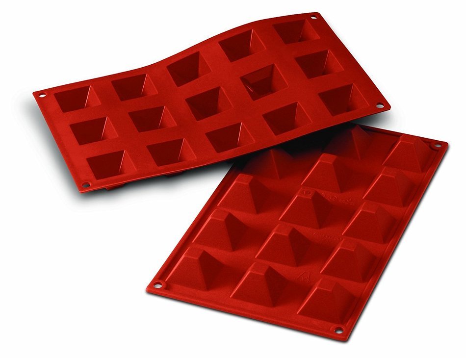 Silikomart SF007/C Silicone Classic Collection Mold Shapes, Pyramid, Large
