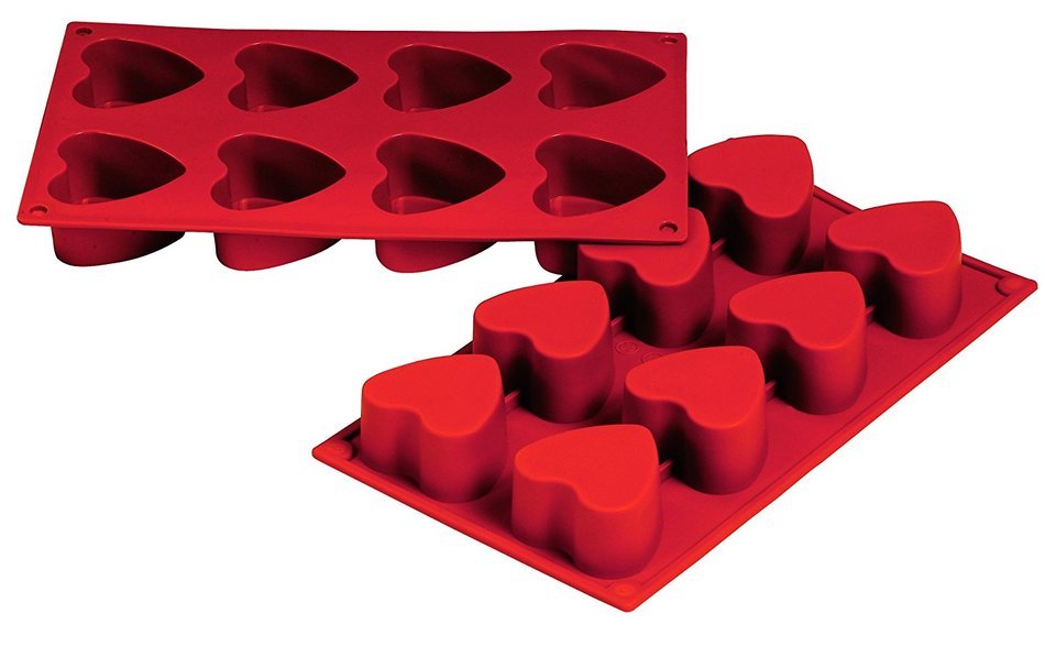Fat Daddio's Silicone Bakeware, Heart - 3 Ounces