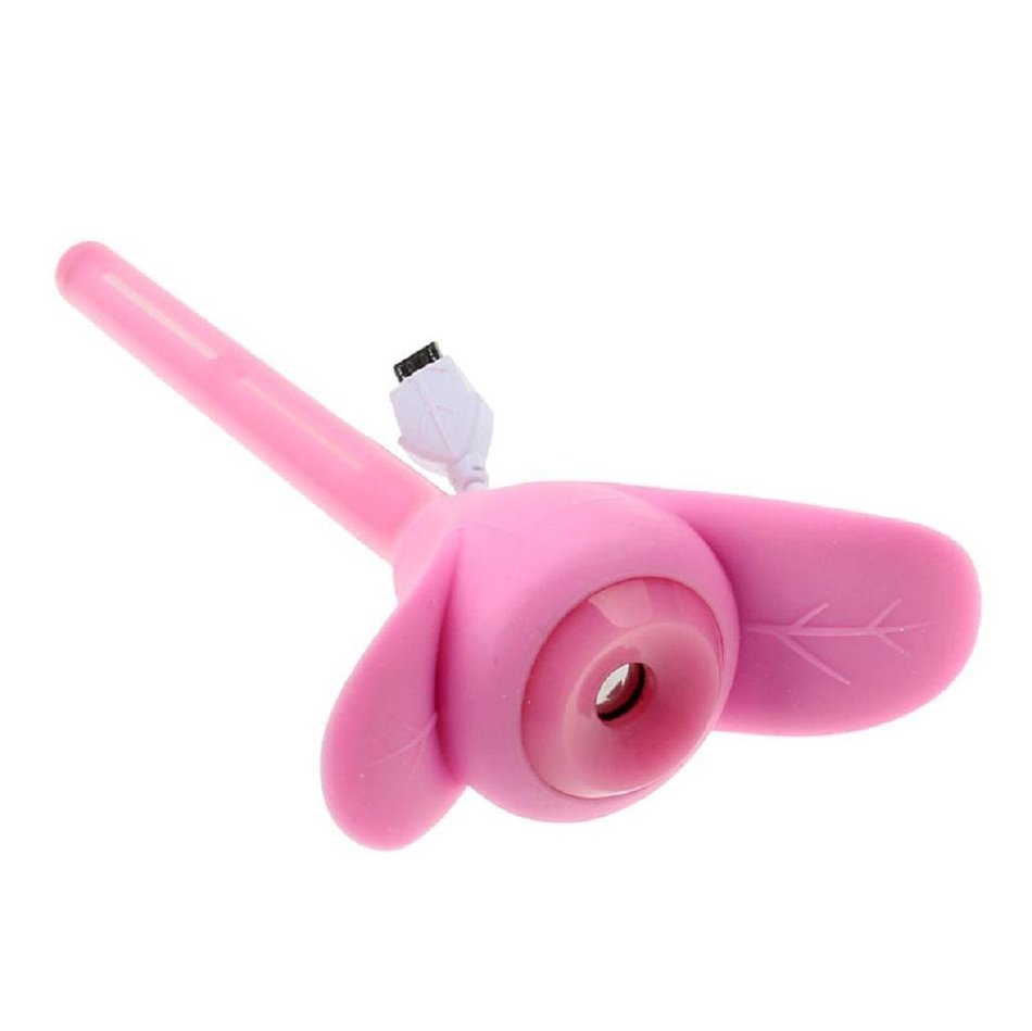 Leewa USB Mini Clover Portable Cool Mist Aroma Humidifier for Office , Home (Pink) N3
