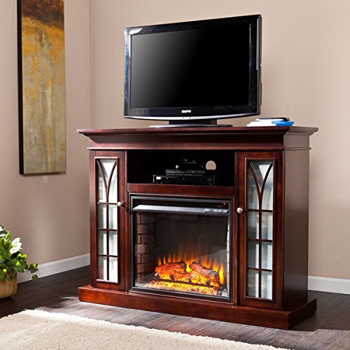 Upton Home Longford Espresso Media Electric Fireplace