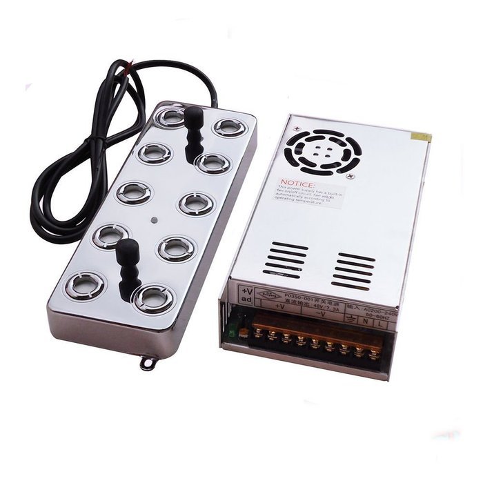 ELEOPTION 220V Ultrasonic Mist Maker Fogger 10 Head Humidifier and Transformer 5kg/h For Industrial Scenic Agriculture...
