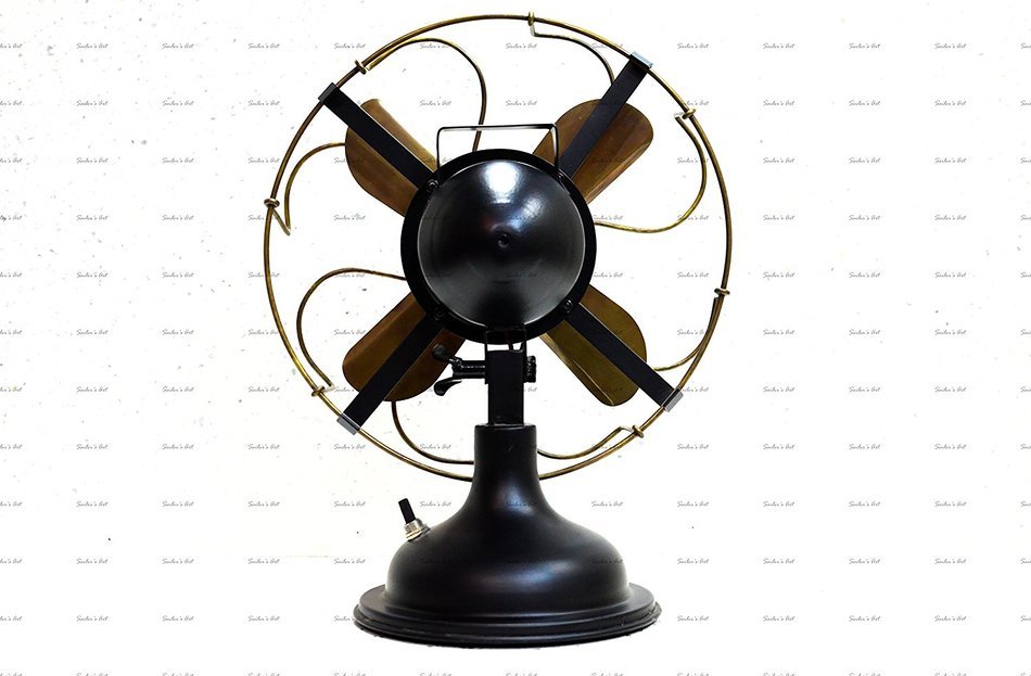 Sailor's Art Antique Brass Vintage Table Fan 13" N2