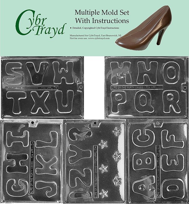 Cybrtrayd BUN-L004L005L006L007L008 5-Piece Full Alphabet Chocolate ...