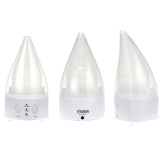 Ultrasonic Humidifier YSIM Cool Mist Humidifier with Aroma Diffuser, 7 Color LED Lights,80 ml Portable Blue N8