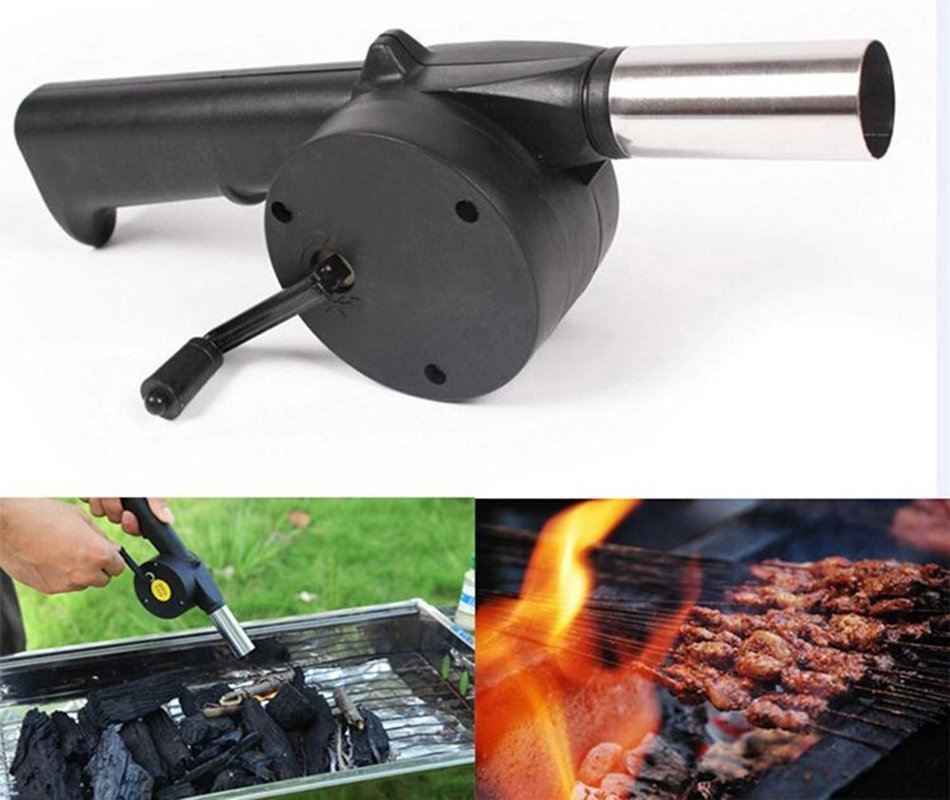 Zeroyoyo Barbecue Hand Crank Blower Fan BBQ Tools N5