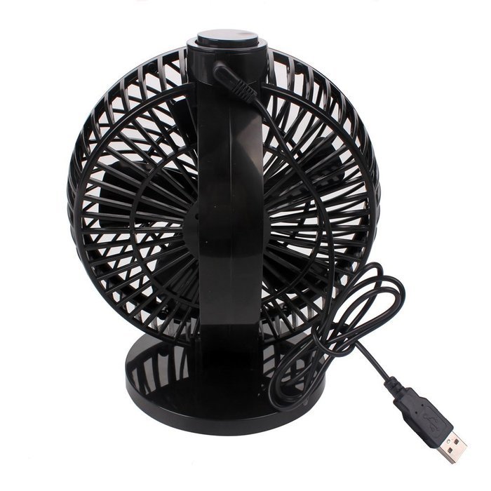 Akaigu 7-inch Desk Fan with Gliding Design USB Power Black N3