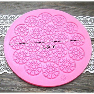 Sher Round Flower Lace Shaped Fondant Cake Chocolate Silicone Mold/Decoration Tools N2
