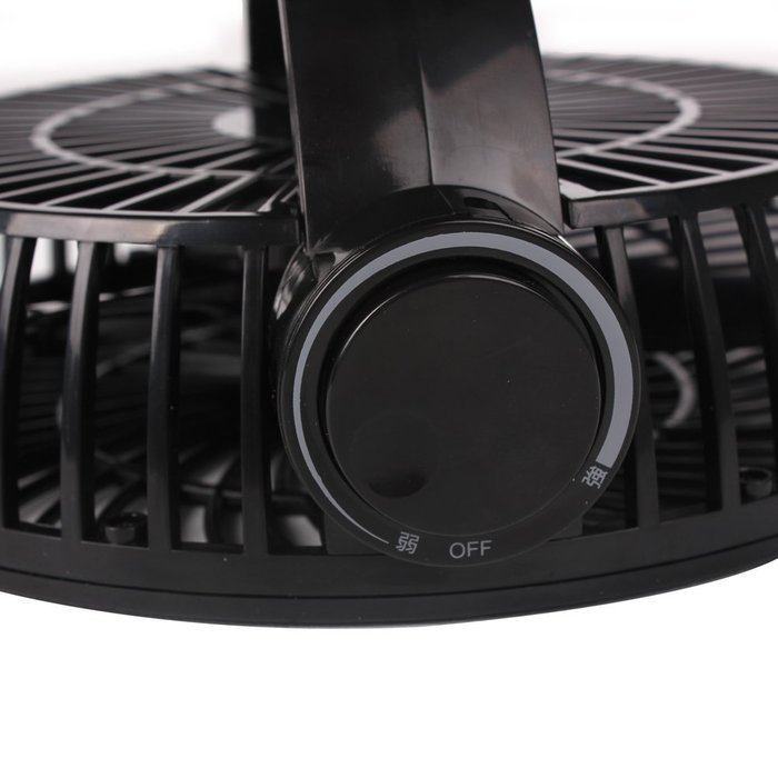 Akaigu 7-inch Desk Fan with Gliding Design USB Power Black N4