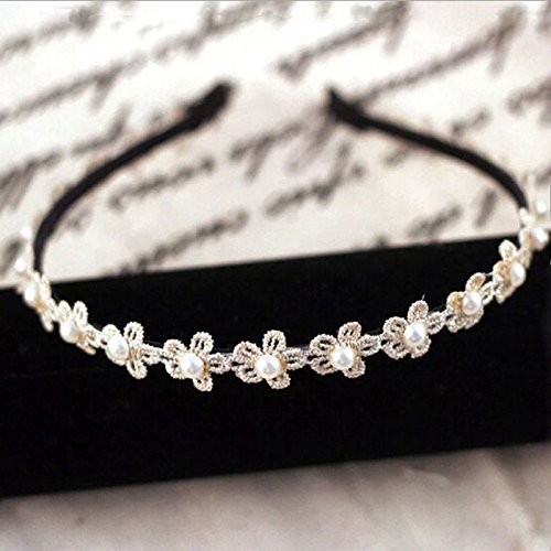 1Pcs Girl Flower Pearl Hair Band Headband Bridesmaid Accessories