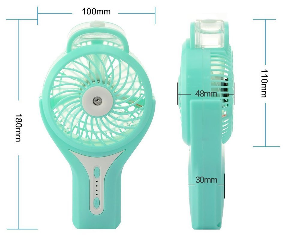 Topwell Handheld Mini USB Misting Fan Water Spray Fan Rechargeable Portable Personal Cooling Mist Humidifier Fan... N6