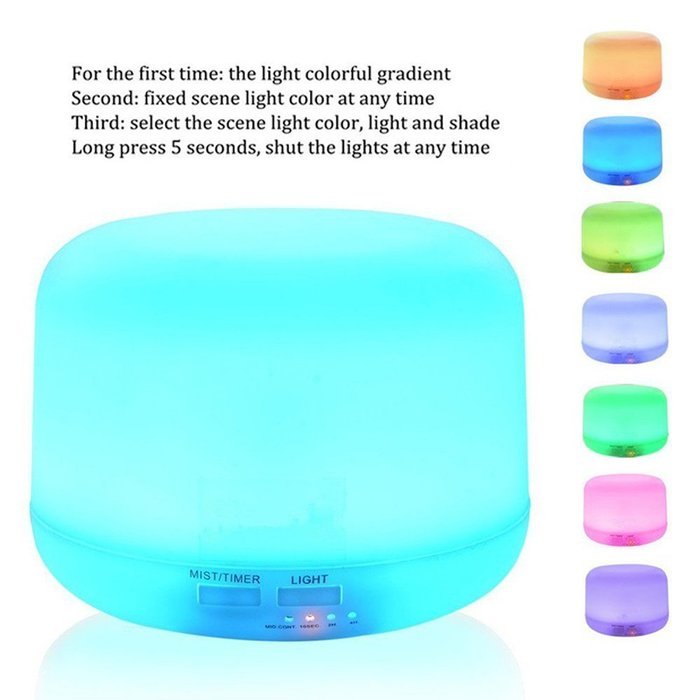 Fire LA 300ml Essential Oil Diffuser for Aromatherapy Ultrasonic Air-Cool Mist Humidifier N4